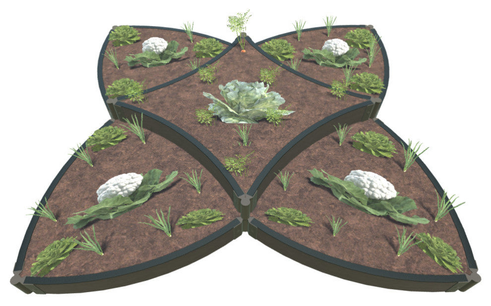 Weathered Wood 'Princess Diamond Butterfly' 8'x8'x11" Raised Garden Bed, 2"