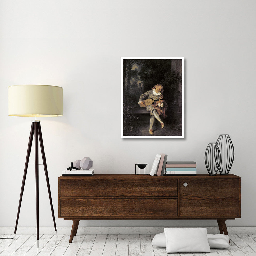"Mezzetin" Digital Paper Print by Jean-Antoine Watteau, 30"x38"