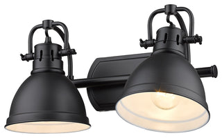 Duncan 2-Light Bath Vanity With Matte Black Shade
