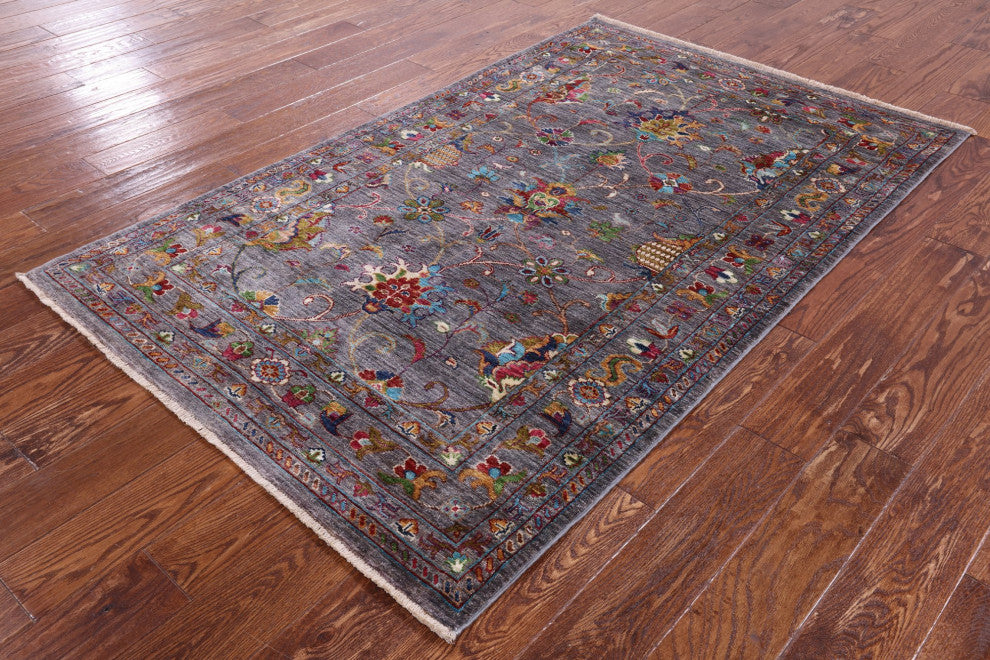 Persian Tabriz Hand Knotted Wool Rug 3' 11" X 6' 3" Q9914