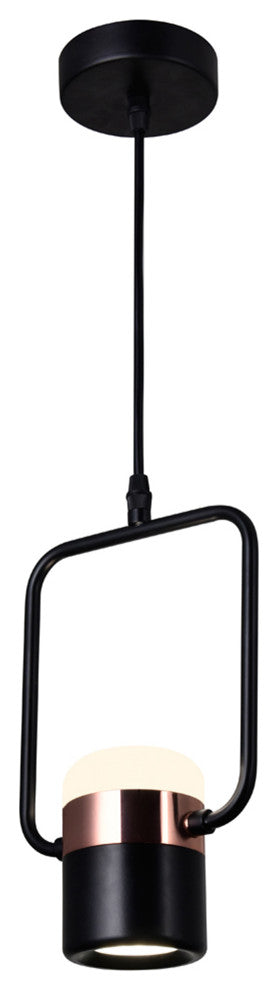 Moxie LED Down Mini Pendant With Black Finish