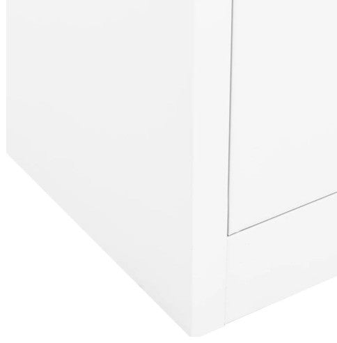 vidaXL Office Cabinet White 40.2" Steel Office File Storage Cabinet Furniture