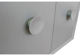 31" Single Wall Mount Vanity, Aqua Blue Finish With Gray Granite Top