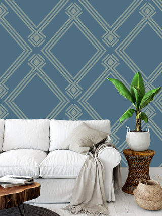 Diamond Air Force Blue Wallpaper by Monor Designs, 24"x72"