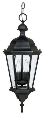 Capital Lighting Carriage House 3 Lamp Outdoor Hanging Fixture, Black