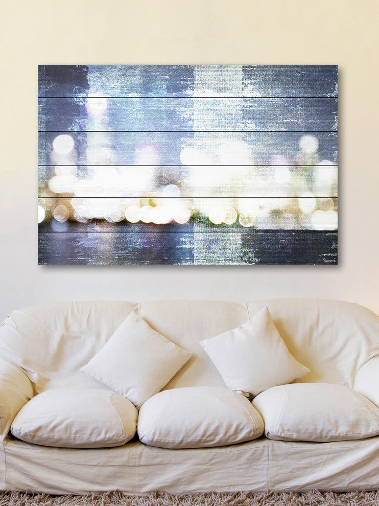 "City Scape" UV Ink Print on White Wood60"x40", 60"x40"