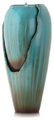 33" Tall Water Jar Fountain with LED Light, Turquoise