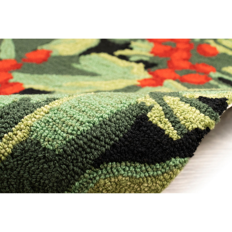 Frontporch Hollyberries Indoor/Outdoor Rug Black 2'6x4'