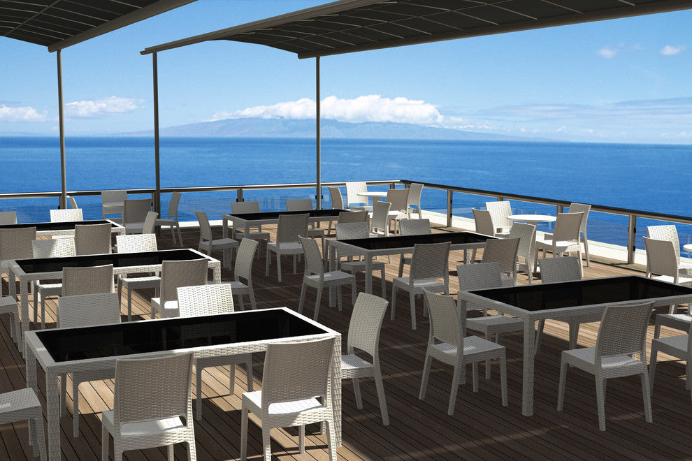 Compamia Miami Outdoor Rectangular Dining Table, White