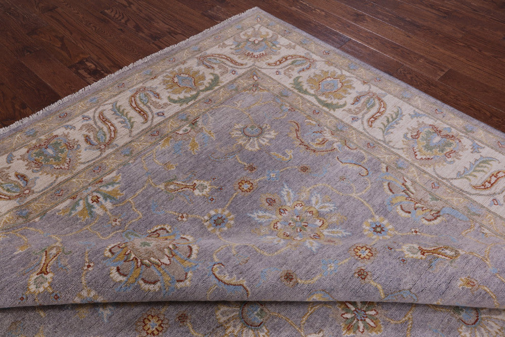 8' 10" X 11' 5" Handmade Turkish Oushak Wool Rug - Q12810