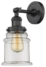 Canton 1-Light Sconce, Clear Glass, Oil Rubbed Bronze