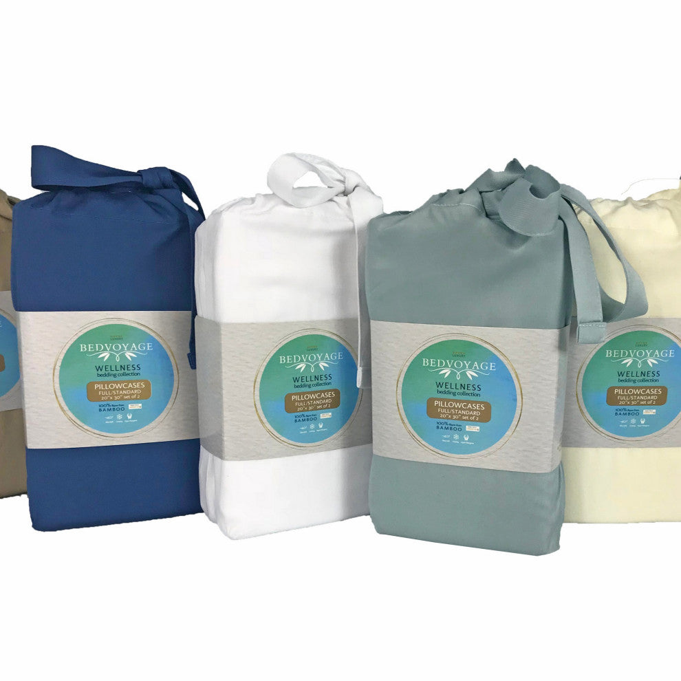 BedVoyage Luxury 100% Rayon Viscose Bamboo Pillowcase Set