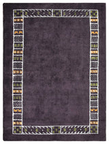 HAND KNOTTED LOOM SILK ECO-FRIENDLY AREA RUG -5'x8',Rectangle,Brown,Contemporary