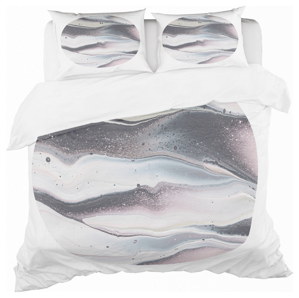 Circle Marble Ii Geometric Duvet Cover Set, Full/Queen