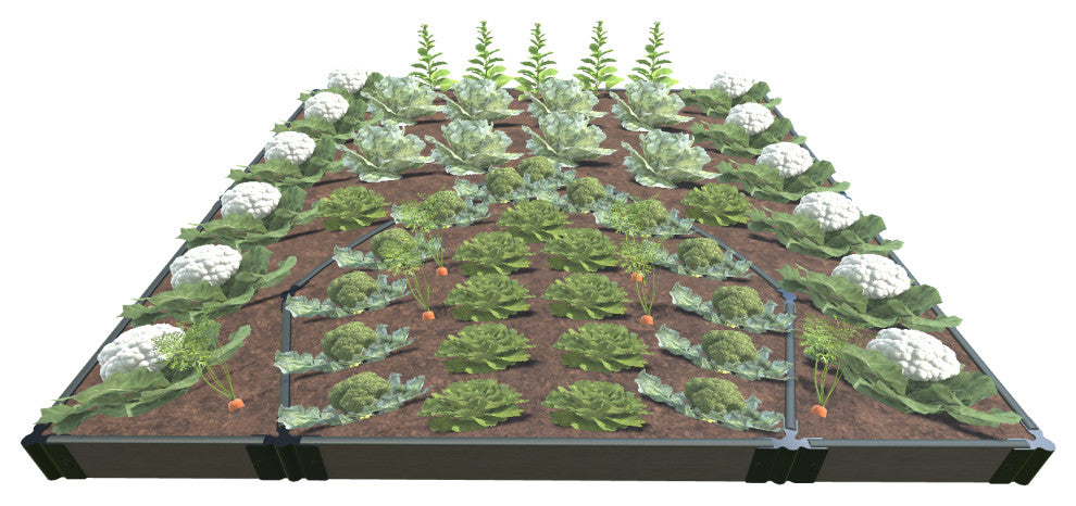 Weathered Wood Walk-In Cathedral 8'x8'x5.5" Raised Garden Bed, 1" Profile