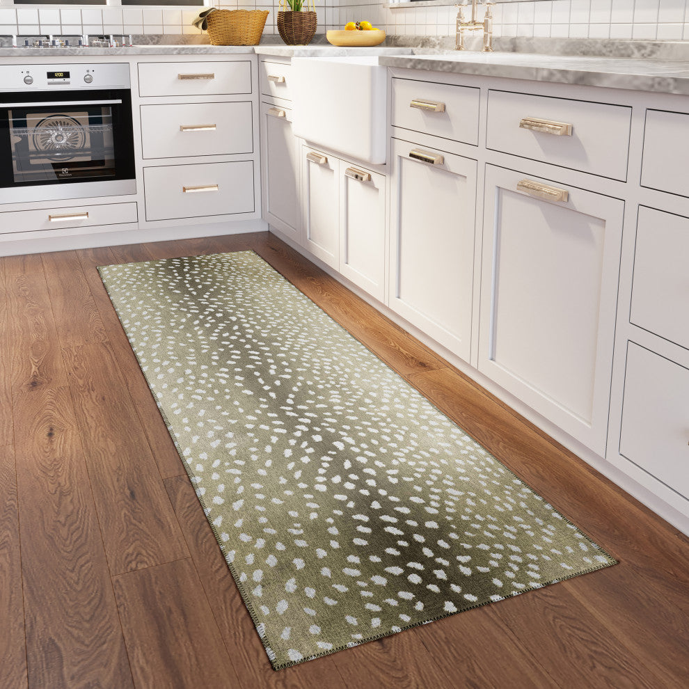 Indoor/Outdoor Mali ML3 Stone Machine Washable 2'3" x 10' Runner Rug