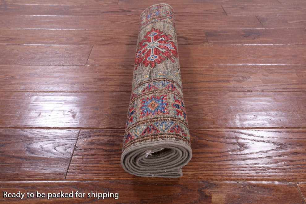 2' 0" X 5' 10" Super Kazak Hand-Knotted Wool Runner Rug Q10301