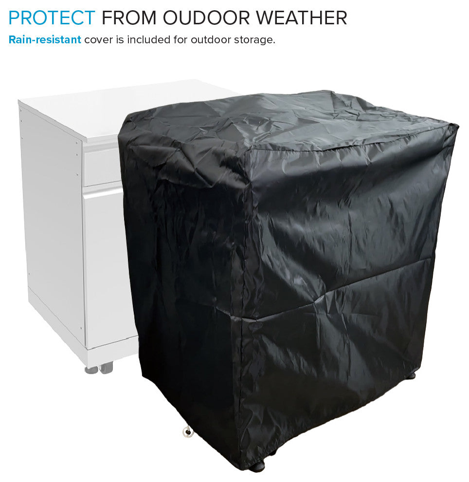 Transolid OBC32 Single Base Cabinet Outdoor Kitchen, Standard, Stainless Steel, Single Base Cabinet