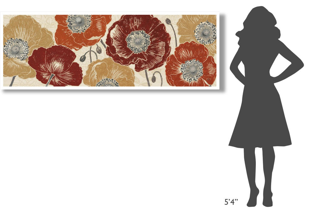 "A Poppys Touch IV" Digital Paper Print by Daphne Brissonnet, 74"x26"