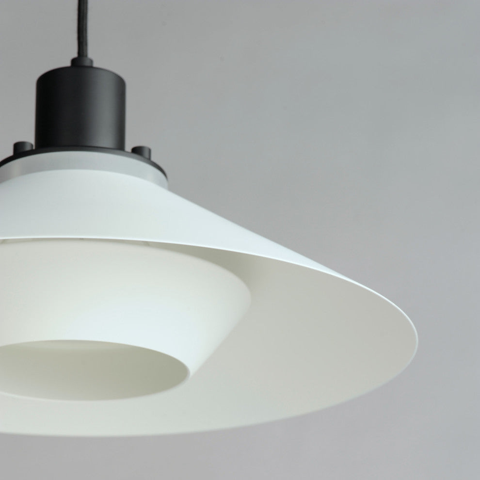 Maxim 11412 Oslo 16"W Pendant - Black / White