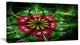 Dark Yellow and Green Flower, Abstract Wall Art Canvas, 40x20