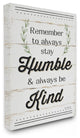 "Humble And Kind Rosemary Sprig Typography" 30x40, XXL Stretched Canvas Wall Art