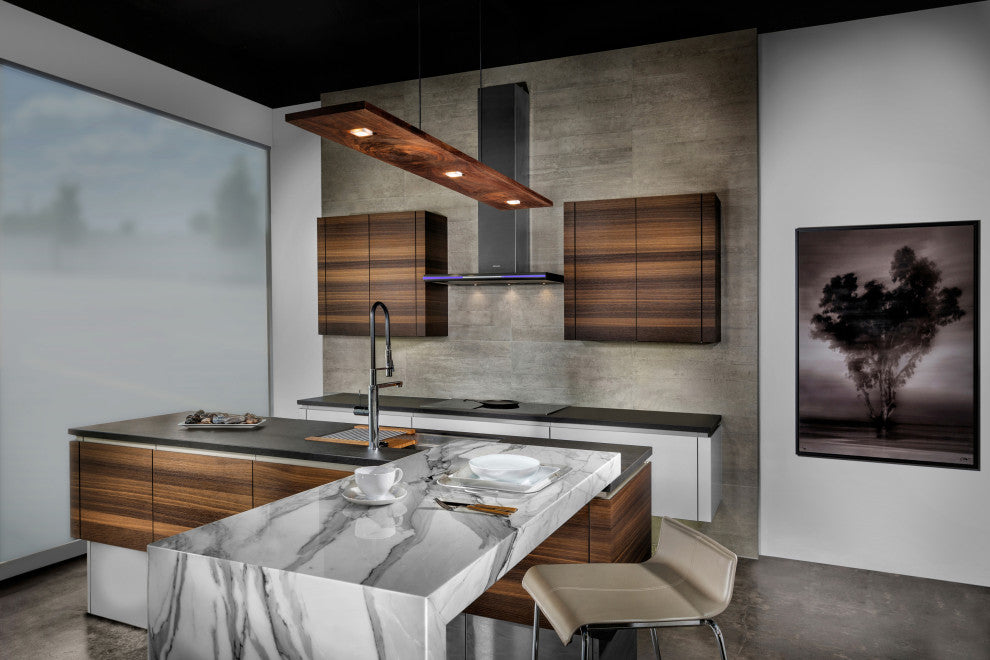 Cerno Vix LED Linear Pendant, Dark Stained Walnut, 2700k (Warm)