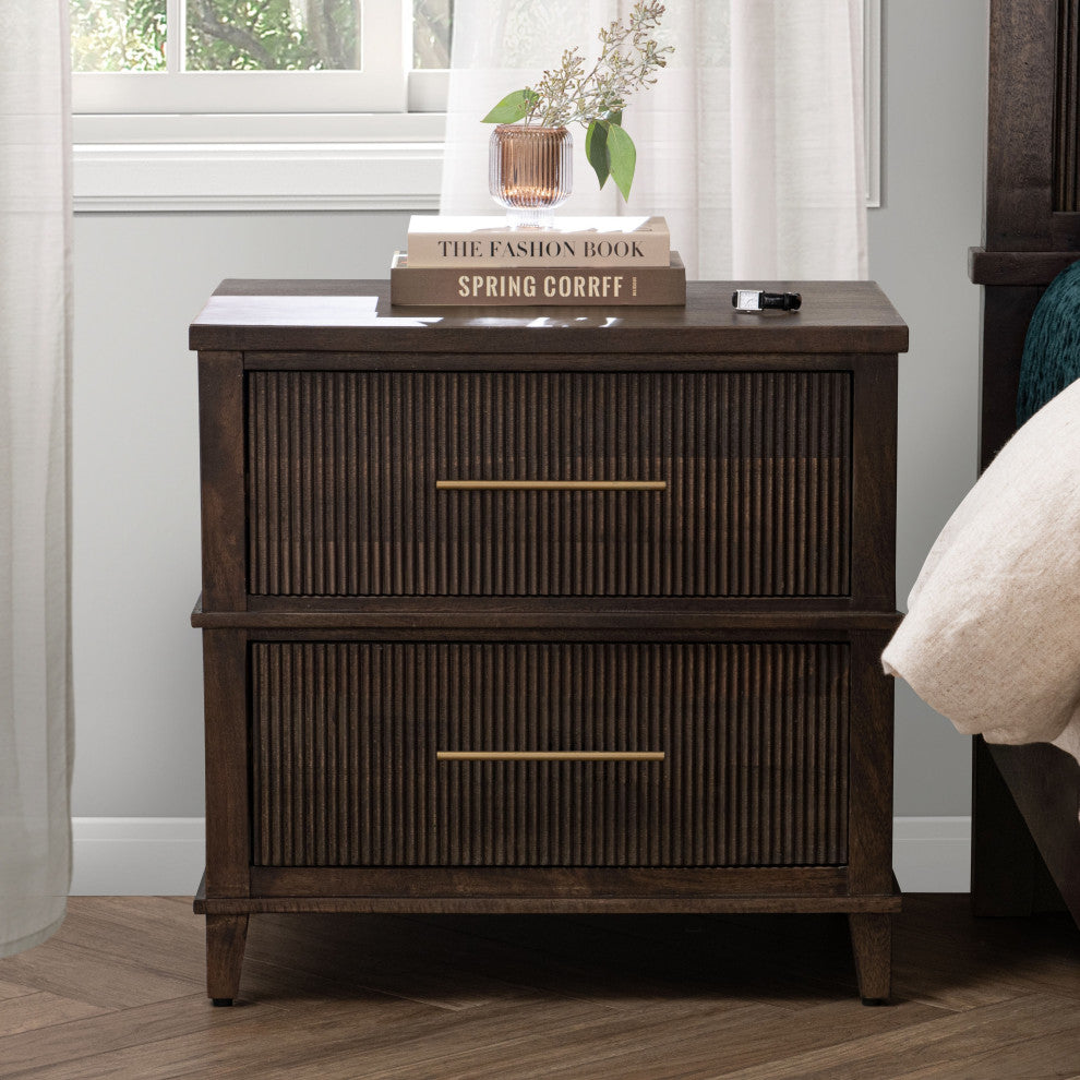 Westlake 2-Drawer Mango Wood Nightstand