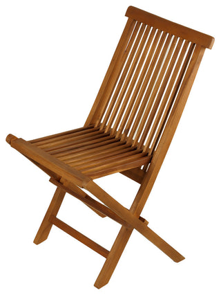 Vega Golden Teak Wood Outdoor Folding Chair, Set of 2