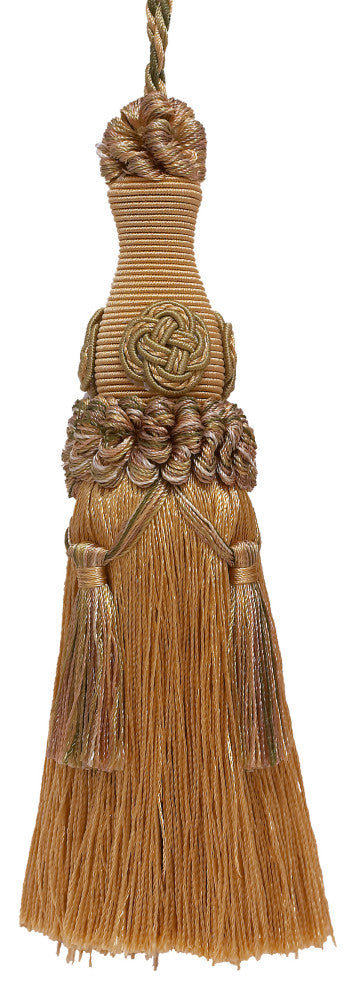 Elegant Key Tassel accented w/ Rosette & Tassels, Color 6939 [Sold Individually]