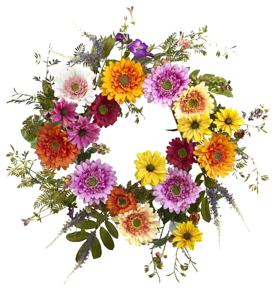 26" African Sunflower Wreath