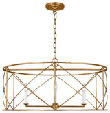 Beatrix 4-Light Indoor Extra Large Lantern Pendant, Antique Gild Gold