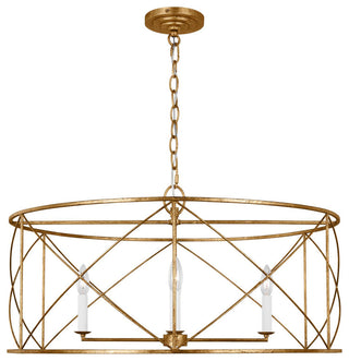 Beatrix 4-Light Indoor Extra Large Lantern Pendant, Antique Gild Gold