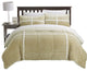 Camille Mink Chloe Sherpa Lined 7-Piece Comforter Bed In A Bag King Camel