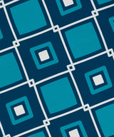 Square Pop, Geometric Print Napkin, Teal, Set of 4