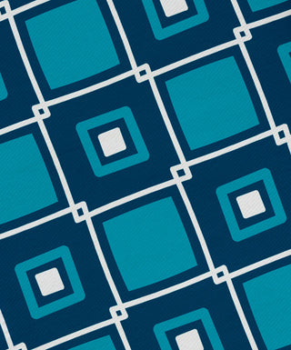 Square Pop, Geometric Print Napkin, Teal, Set of 4