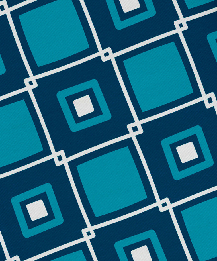 Square Pop, Geometric Print Napkin, Teal, Set of 4