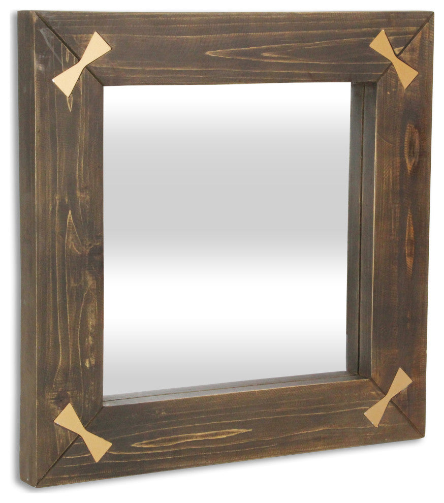 Beloitte Square Wood Accent Mirror