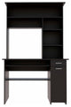 Weston 2 Computer Desk, With 2 Drawers, 6 Shelves And Hutch, Black Wengue