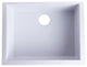 Ab2420Um-W White 24" Undermount Single Bowl Granite Composite Kitchen Sink