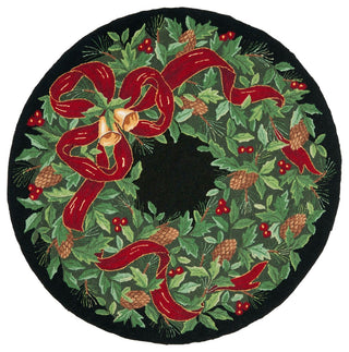 Safavieh Vintage Posters Collection, VP323 Rug, Black/Green, 6' Round