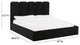 Palani Black Velvet King Bed - Black
