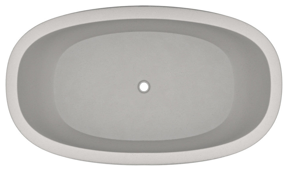 Avalon NativeStone Freestanding Soaking Tub, Ash, 62"