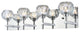4 Light Wall Sconce, Chrome