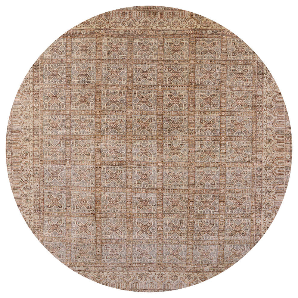 Ahgly Company Indoor Round Mid-Century Modern Area Rugs, 7' Round
