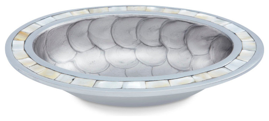 Classic 8" Oval Bowl, Platinum