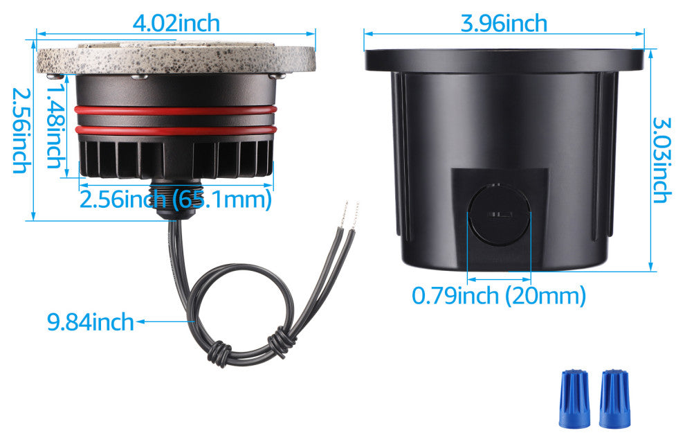 24-Pack 6W Well Lights LED Low Voltage 12-24V, In-Ground Lighting