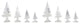 Metal Pine Tree Decor, 8-Piece Set