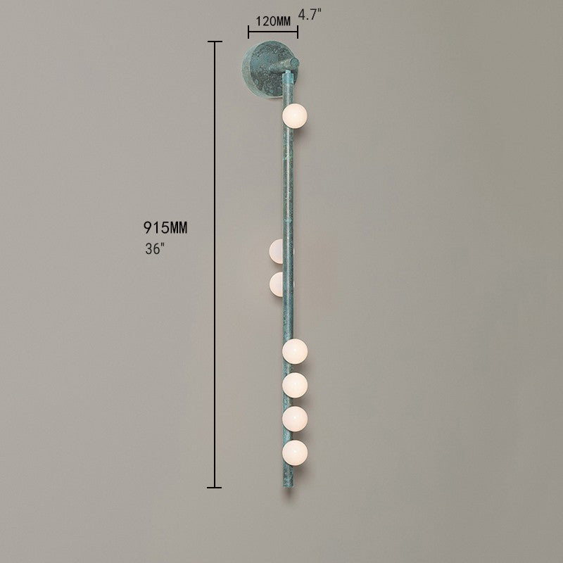 Creative Wall Lamp in American Retro Style for Bedroom, Corridor, 7 Heads, Cool Light