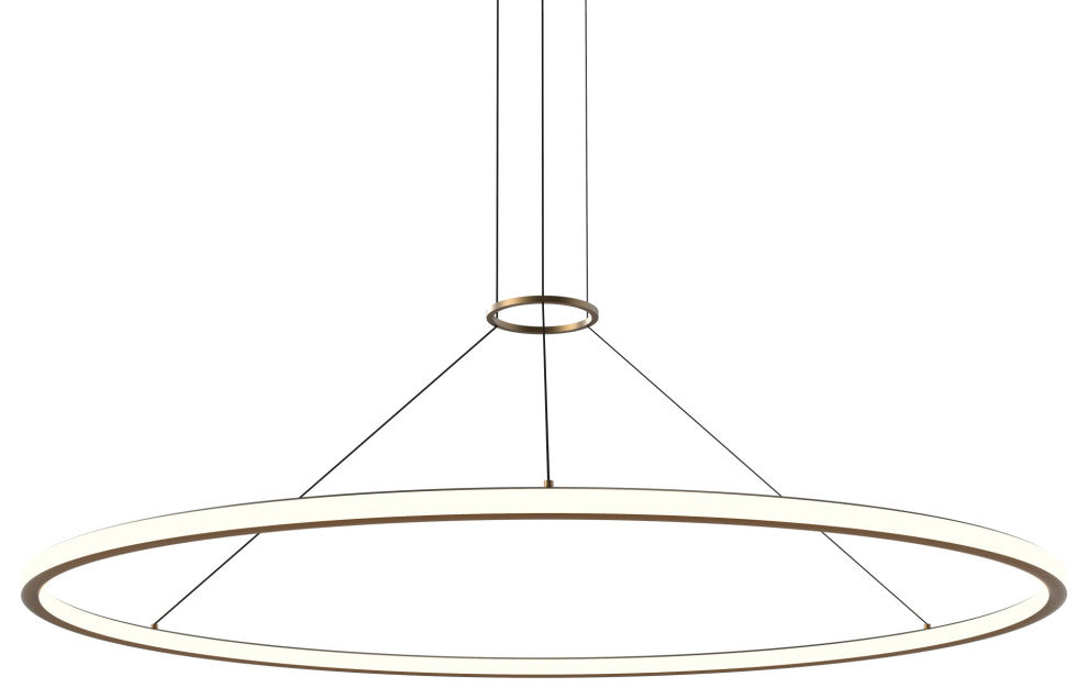 Sonneman 2235-62-35 Luna 62"W LED Ring Chandelier - 3500K - Painted Brass